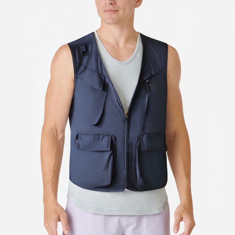 Dark Blue Thin Fishing Vest