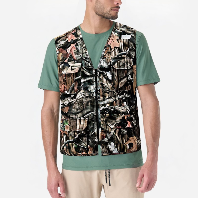 Tree Print Fishing Vest