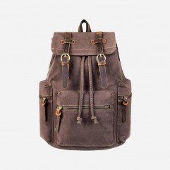 Vintage Canvas and Leather Hiking Bag