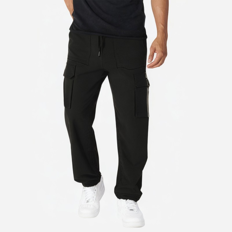 Black Loose Fit Hiking Pants