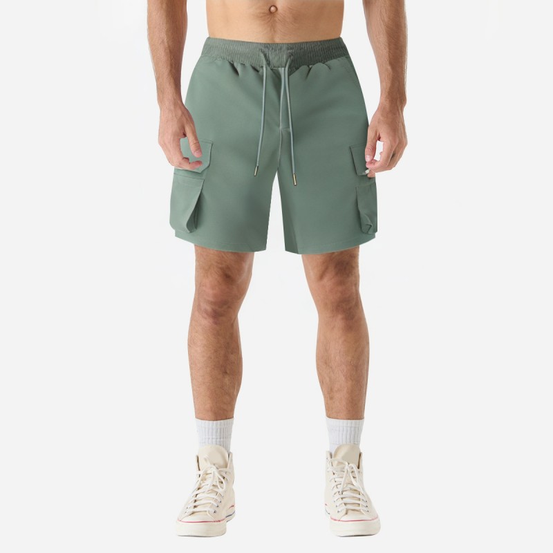 Green Quick Drying Athletic Shorts